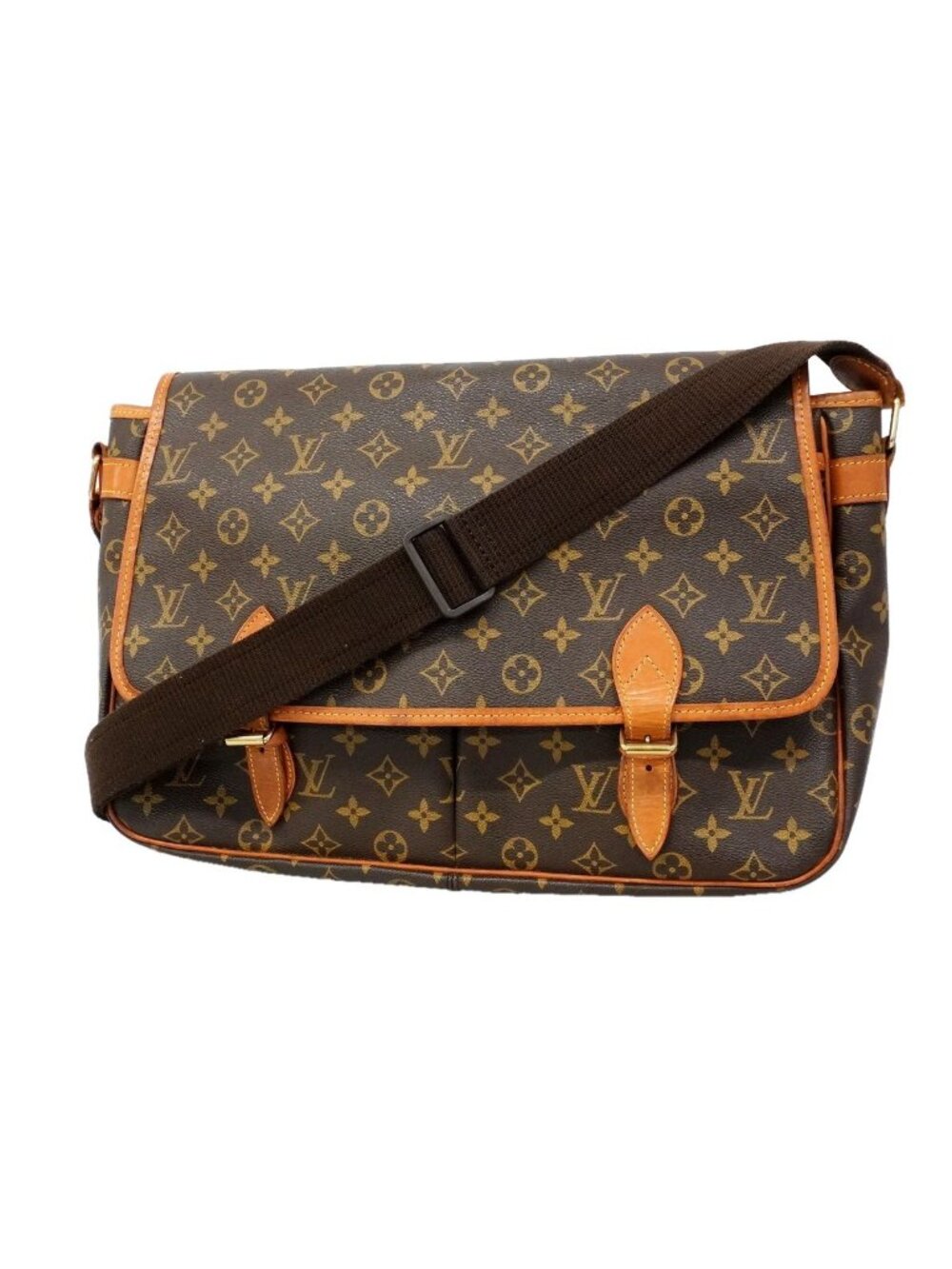 Louis Vuitton Shoulder Bag Monogram Gibeciere GM Brown